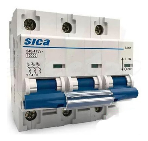 Llave Termica Din Sica 3ka Tripolar 3 X 80 - 100 Amp.