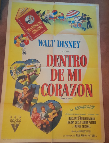Afiche De Cine - Dentro De Mi Corazon - Walt Disney (Usado)