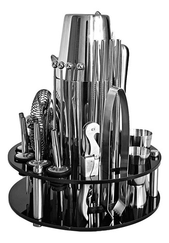 Kit Bar Cocktail Set Boston Coctelera Para Hacer Bebidas 30