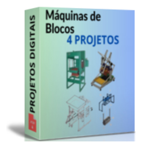 Máquina Fazer Blocos 4 Projetos Cimento Concreto Poedeira