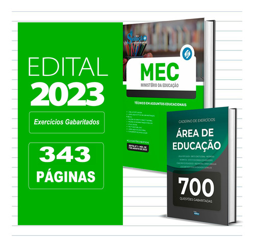 Kit Mec Técnico Em Assuntos Educacionais + 700 Questões, De Professores Especializados. Editora Solução Concursos, Capa Mole, Edição Oficial Em Português, 2023