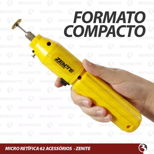 Micro Retifica Elétrica S/fio Bateria Maleta 62pç Promoção