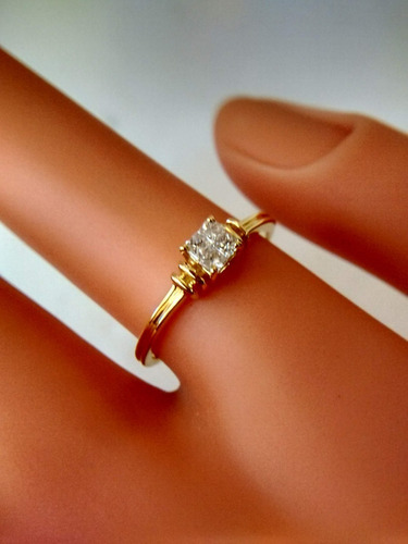 Anillo Diamantes Oro 14k Compromiso Video