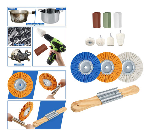 11 Pçs Kit De Polimento Roda Polimento 8 Em Roda Polimento