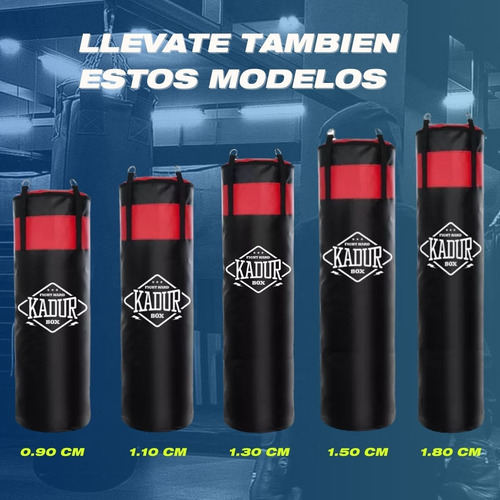 Bolsa Boxeo 1.10 Mts Vinilica Reforzada Profesional Kadur