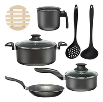 Comprar Jogo Panelas 04 Pçs + Escumadeira + 04 Descansos + Concha