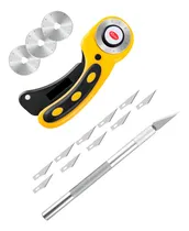 Comprar Cutter Rotativo + 3 Cuchillas Rd + Bisturi + 10 Cuchillas Rd
