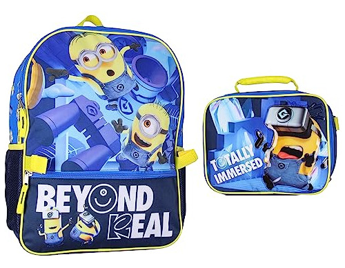 Despicable Me Minions Escuela Viaje Mochila Y Caja De Nh6by