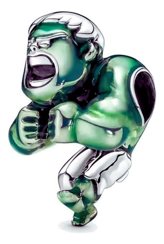 Charm 100% Auténtica Plata 925 Hulk El Hombre Increíble