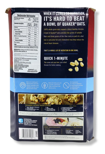 Avena Natural Quaker Oats Grano Entero 4.52 Kilogramos