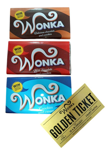 Chocolate Wonka Pack 3 Barras