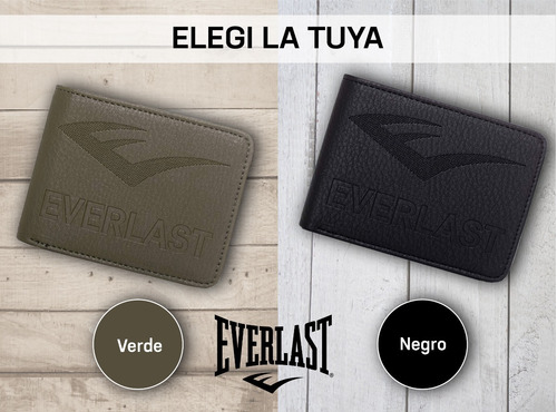 Imagen 6 de 10 de Billetera Hombre Everlast Orginial Eco Cuero Tarjetas Diseño