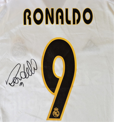 Jersey Autografiado Ronaldo Real Madrid Galácticos Fenómeno