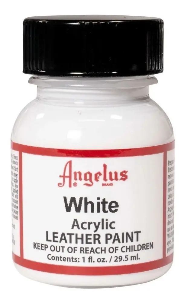Pintura Acrílica Angelus Para Cuero 29ml Color Blanco Sneakers