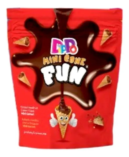 Dulce Galleta Chocolate Cono Mini 2 Paq Dippo X70gr