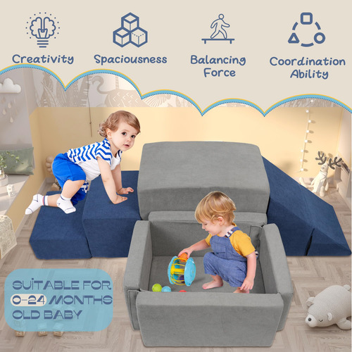 Brinquedo De Escalada Infantil De Espuma Indoor Lfcreator Co