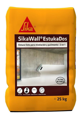 Sikawall Estukados Estuco Blanco Para Muro Y Techo Interior