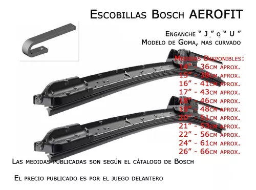 Escobillas Limpiaparabrisa Aerofit Bosch Corsa Classic Nolin