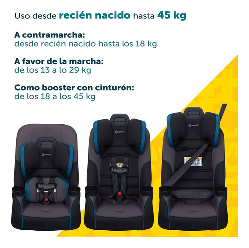 Autoasiento Safety 1st Crosstown Slim Deep Sea Negro