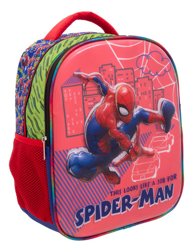 Mochila Preescolar Ruz Marvel Spiderman Rojo