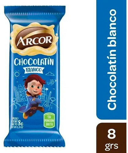 Chocolatines Arcor Caja 20u X 8gr - Blanco