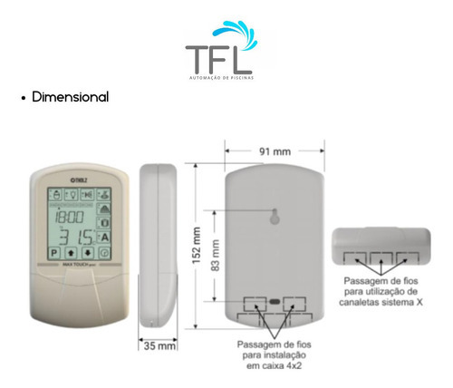 Central De Comando Led New Max Touch Pool 7 Saídas - Tholz 12V