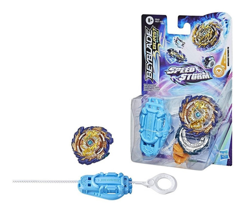 Beyblade Set Trompo Burst Surge Speed Storm Batalla Hasbro Color Mirage Fafnir F6 Dorado Y Celeste