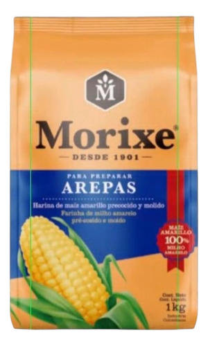 Harina Morixe Para Arepas Maiz Amarillo X 1 Kilo
