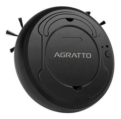 Aspirador De Pó Automático Agratto Bivolt Robo Varre Aspira Cor Preto 110v/220v