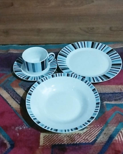 Imagen 4 de 6 de Vajilla 4 Puestos 16 Piezas Hermoso Diseño Loza Ceramica
