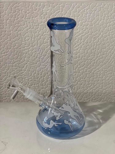 Imagen 2 de 2 de Bong Pipa De Agua Vidrio Pirex 20cm Con Atrapahielo