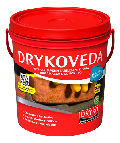 Drykoveda 3,6lts Aditivo Impermeabilizante Mortero-hormigon