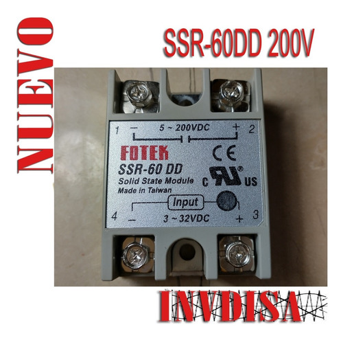 2pzas Relevador De Estado Solido Dc A Dc Ssr-60dd  200vdc