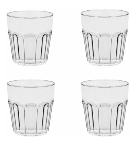 Vasos Jaiboleros Cristal Whisky Agua 4 Pzas