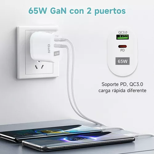 Comprar Adaptador de cargador rápido USB tipo C PD de 18W para Apple iPhone  11 12 Pro XS Samsung S20 carga ultra rápida enchufe UE EE. UU. Carga de  viaje