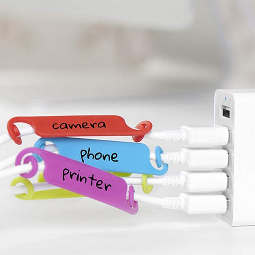 80 Etiquetas Para Cables Multicolores, Etiquetas De Gestión
