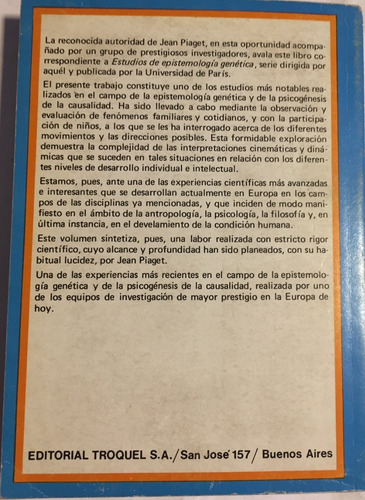 Libro La Dirección De Los Móviles Jean Piaget Edit. Troquel