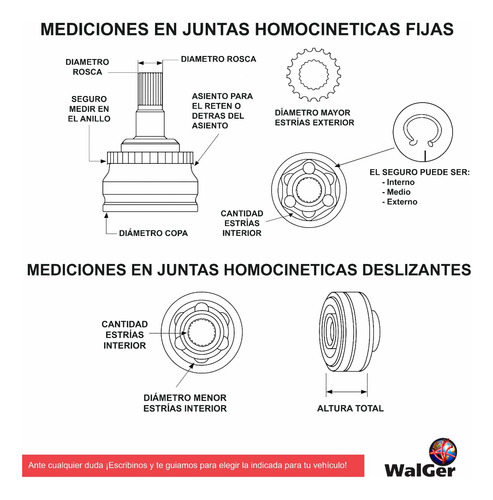 Junta Homocinetica Audi A3 Bora Golf 4 Lado Caja 30/00