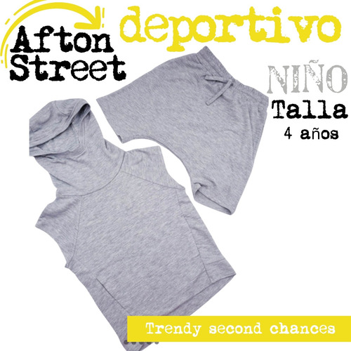 Deportivo Afton Street Short Gris Niño. La Segunda Bazar