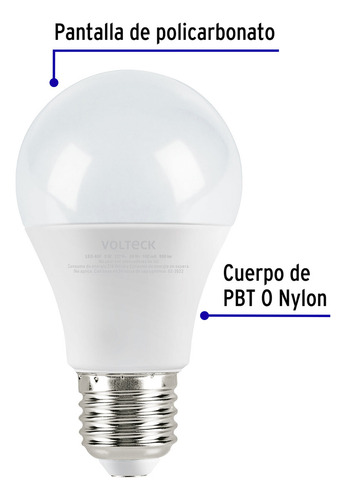 Foco Led T. Bulbo 9 W Luz De Dia Voltech 46858