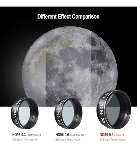 Astromania Juego De Filtros De 125 Pulgadas Siete Telescopio