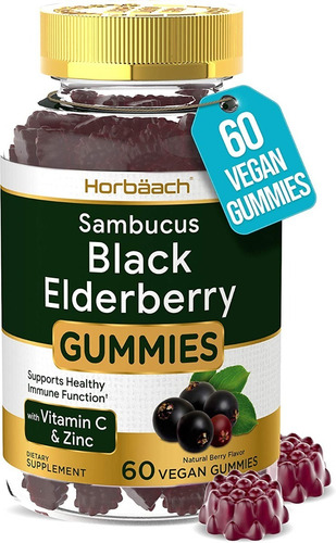 Baya De Sauco Negro Horbaach 60 Gummies