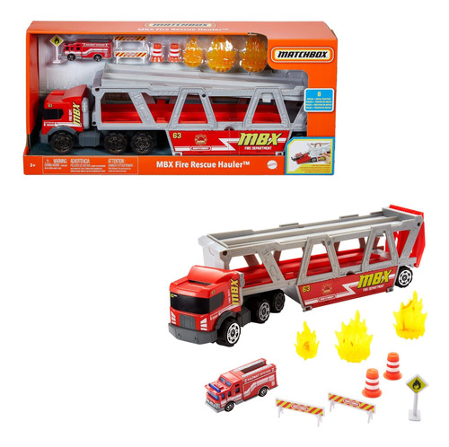 Matchbox Fire Rescue Hauler - Transportador Temático Con 1.