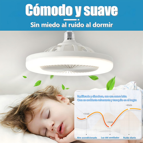 Ventilador De Techo Modernos Con Luz Y Control Remoto, Ventiladores De Techo Con Casquillo E27, Lampara Ventilador Silencioso 30 W, 3 Velocidades, Brillo Ajustables