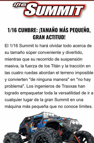 Summit 1:16 72054-5 Traxxas + Obsequió