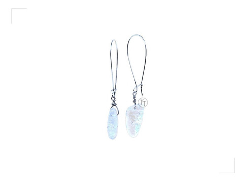 Aretes Plata Esterlina 925 Cuarzo Nugget Natural By Thi Tur®