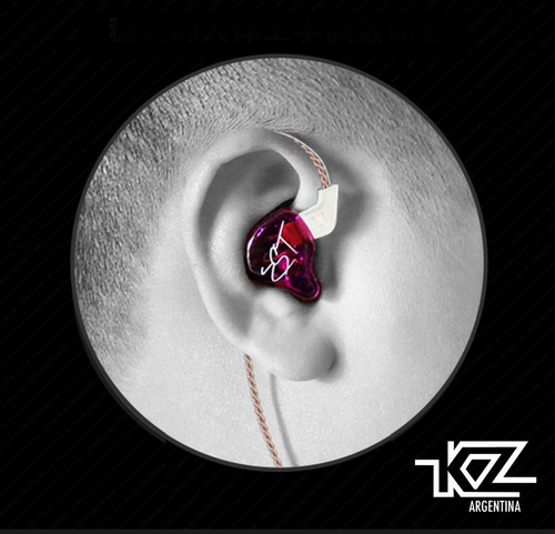 Imagen 2 de 3 de Auriculares In Ear Kz Zst Pro 2 Vias Monitoreo Sin Microfono