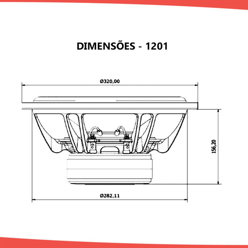 Subwoofer 12 Pol Shocker 1201 480w Rms Bobina Dupla 4+4 Ohms