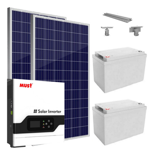 Kit Solar 2100watts Diarios Apto Heladera Casa Campo T7eco