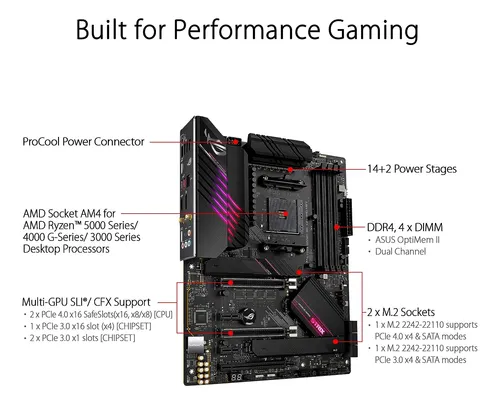 Wifi For Asus Rog Strix B550-f Ii Amd Am4, Atx, D...